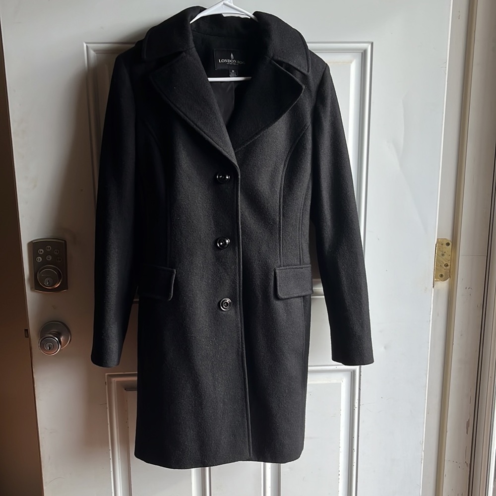London Fog Wool-Blend Peacoat M